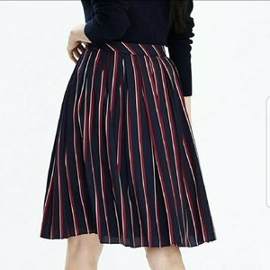 NWT Banana Republic Blue Stripe Skirt Size 10
